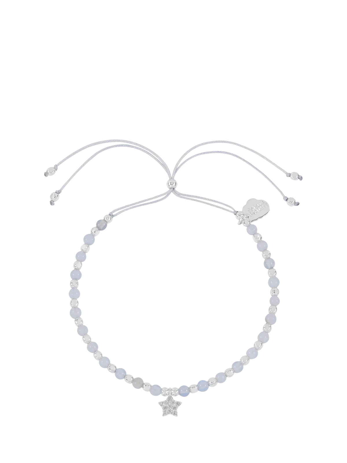 Estella Bartlett silver blue agate star beaded bracelet, UK version