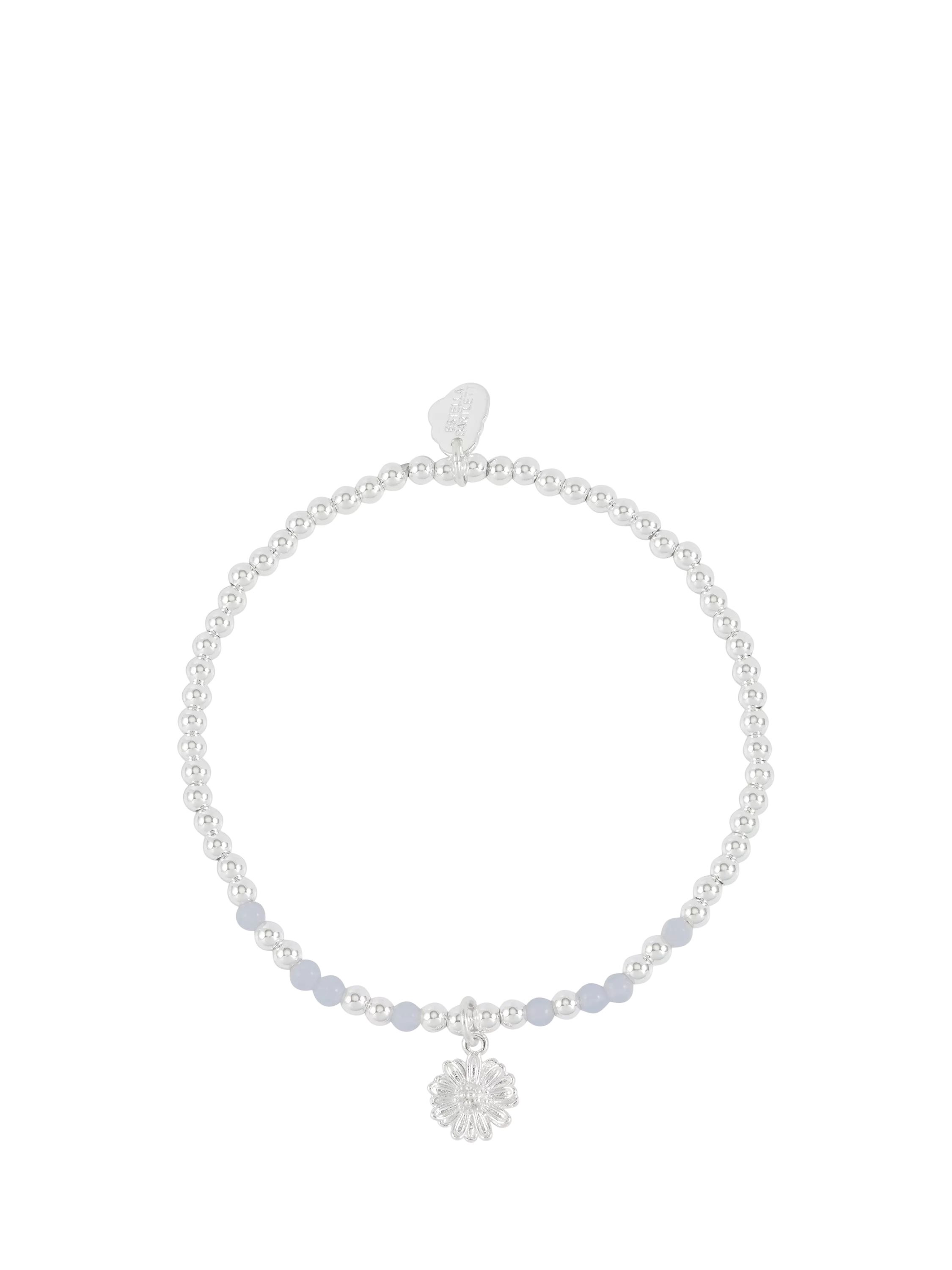 Estella Bartlett agate beaded bracelet silver blue - British product