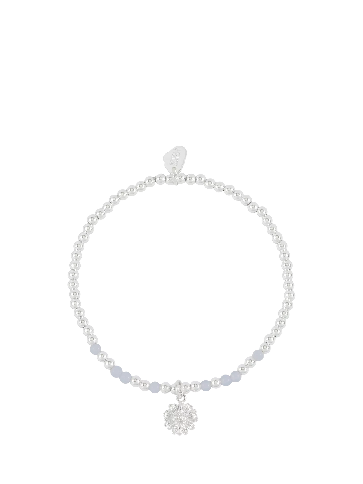Estella Bartlett agate beaded bracelet silver blue - British product