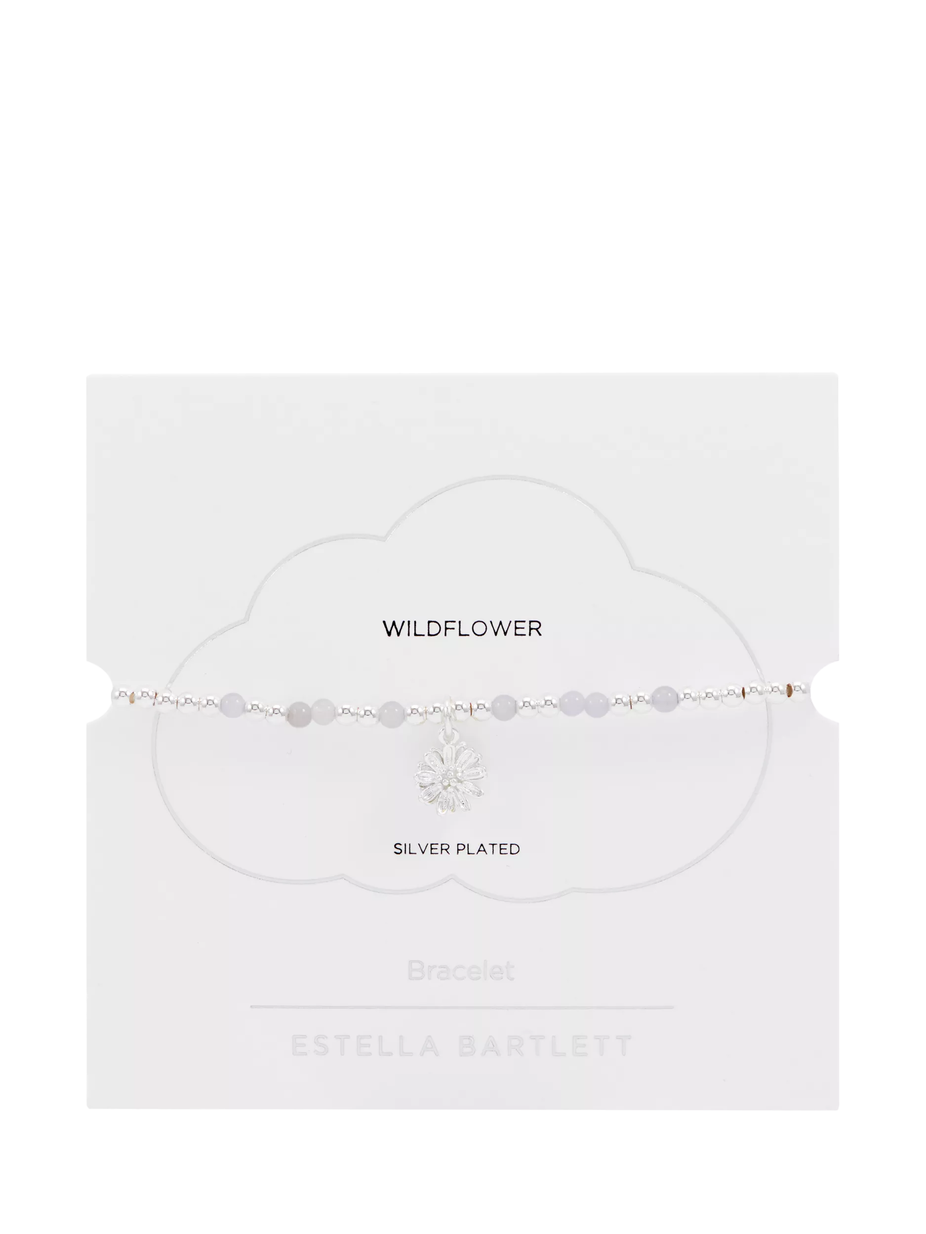 Estella Bartlett agate beaded bracelet silver blue - British product