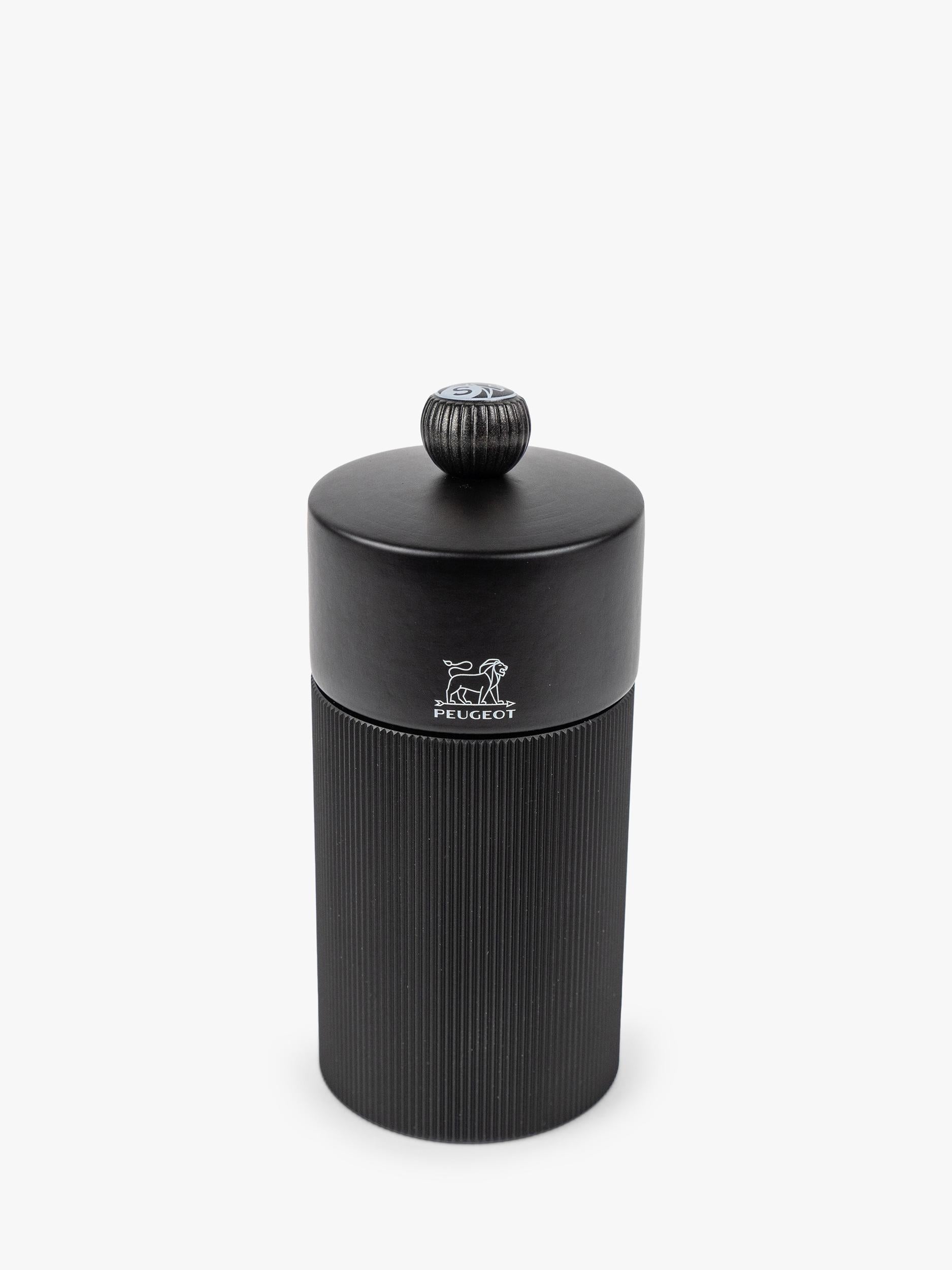 Peugeot Night Chic salt and pepper mills 12cm matt black, imported from the UK