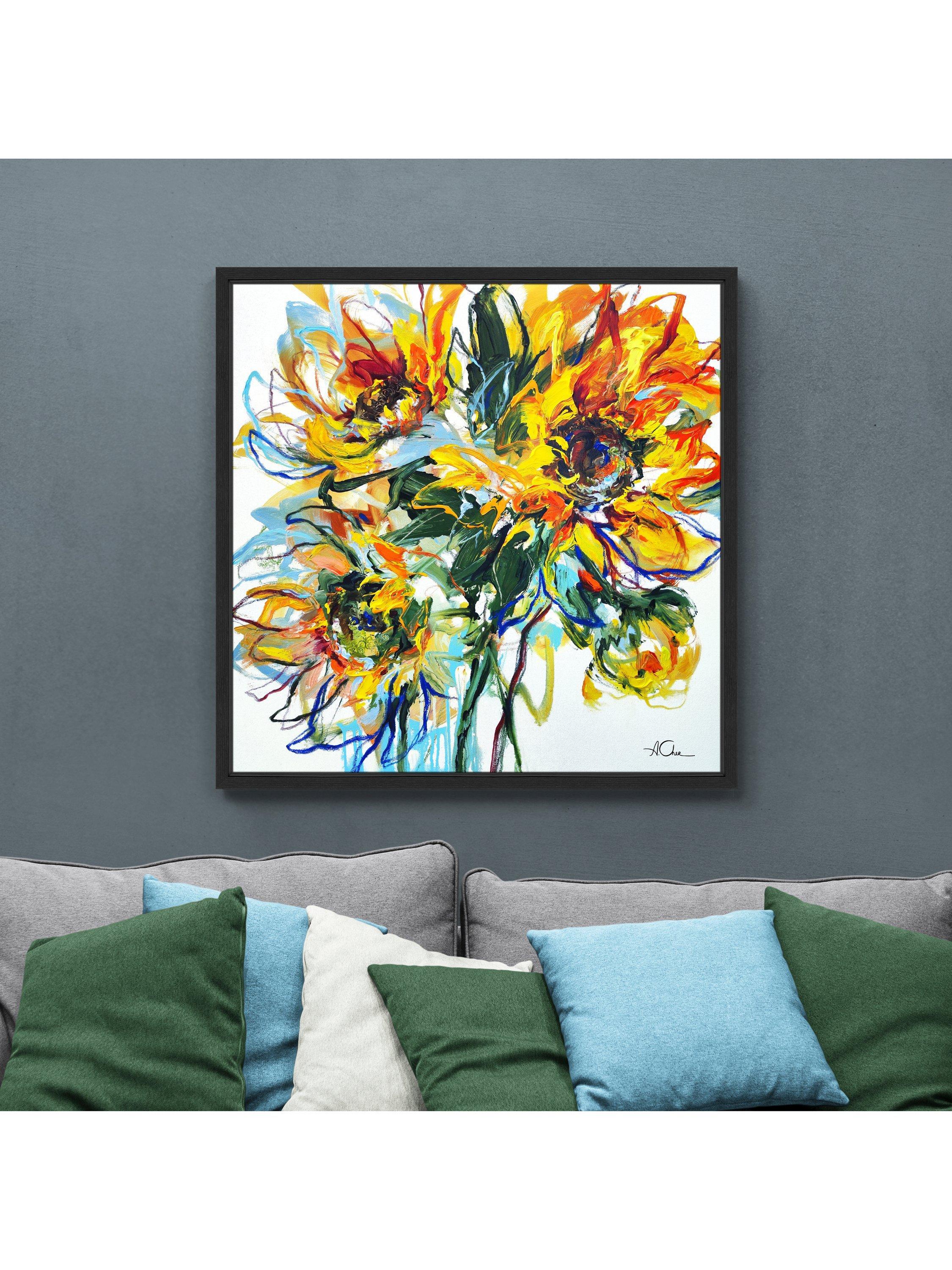 John Lewis Anna Cher Sunlight Dance canvas print 86x86cm - British product