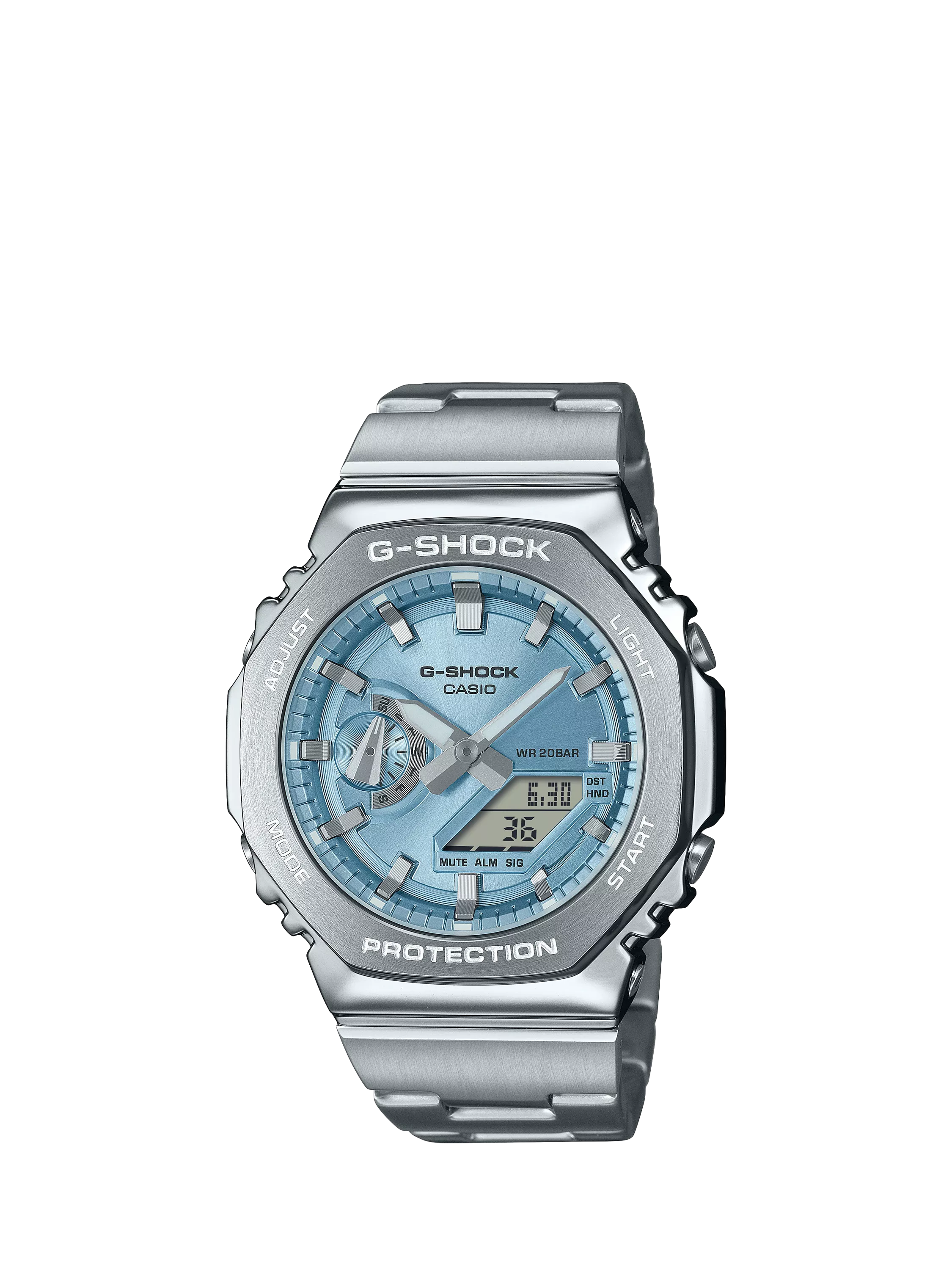 Casio G-SHOCK GM-2110D steel edition watch blue dial (British brand)