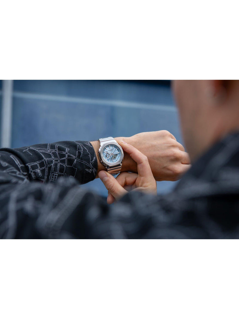 Casio G-SHOCK GM-2110D steel edition watch blue dial (British brand)