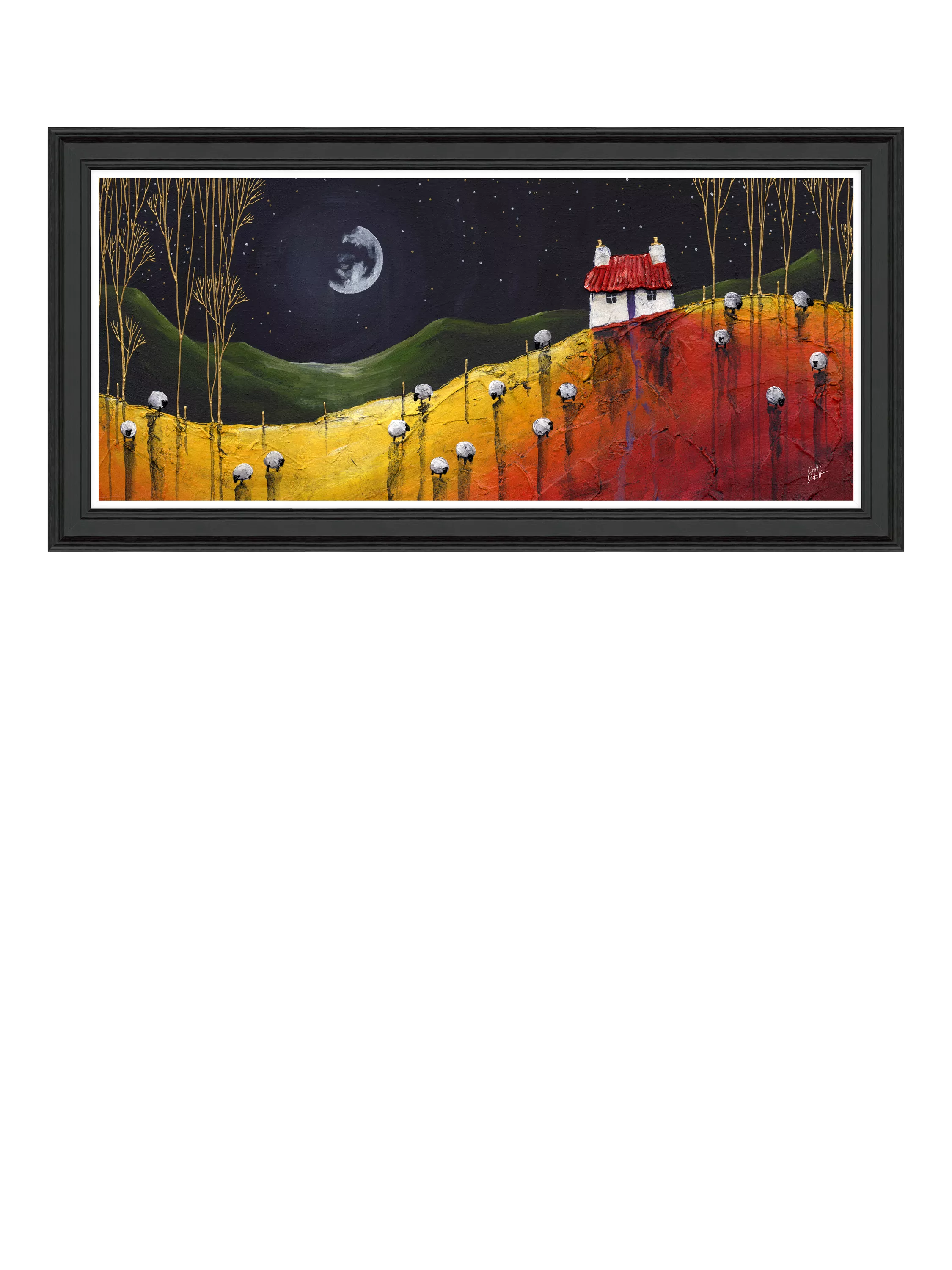 John Lewis Counting Sheep framed print 54x109cm - British product