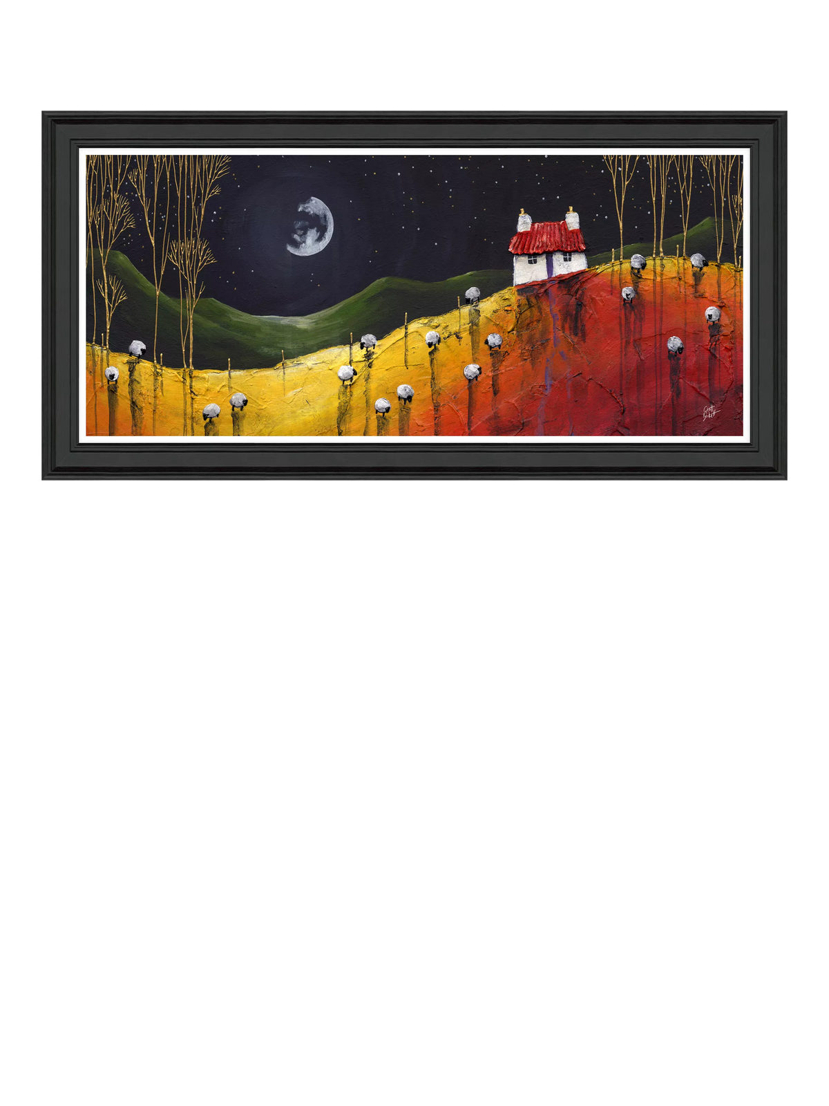 John Lewis Counting Sheep framed print 54x109cm - British product