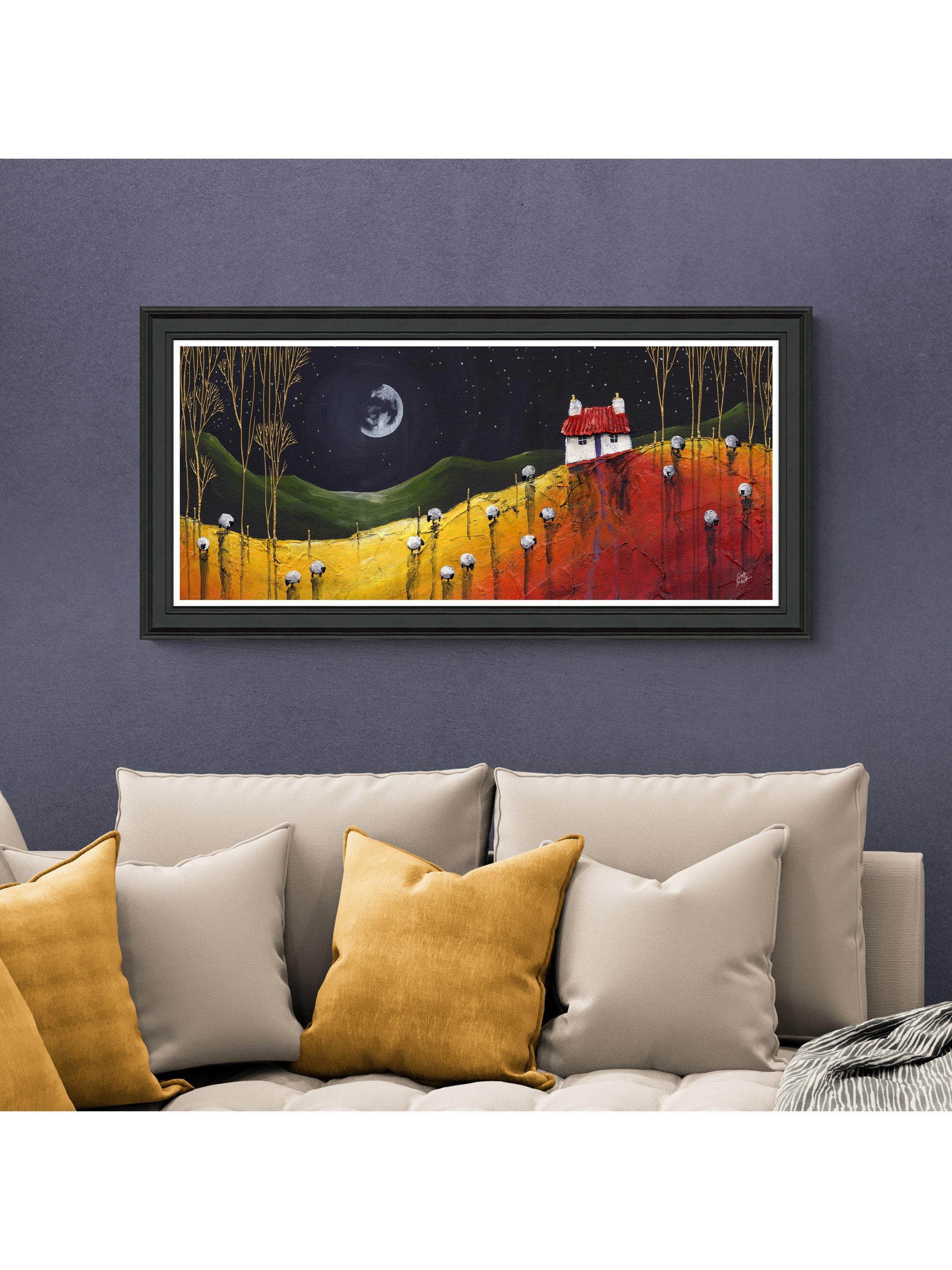 John Lewis Counting Sheep framed print 54x109cm - British product
