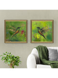 John Lewis framed print set Nature's Realm I green 55x55cm, imported from the UK