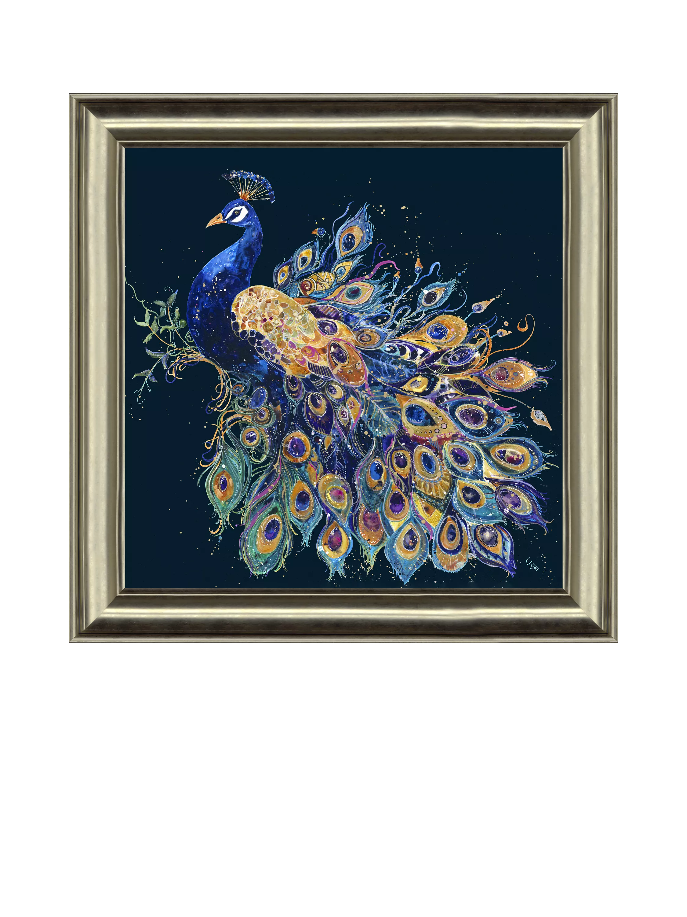 John Lewis peacock framed print 86x86cm - British product