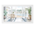 John Lewis Harbour View framed coastal print 110x60cm (British brand)