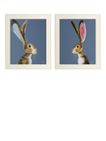 John Lewis Quinn Russell 'Aurora' & 'Harry' Framed Prints, Set of 2, 59 x 49cm, Blue/Cream