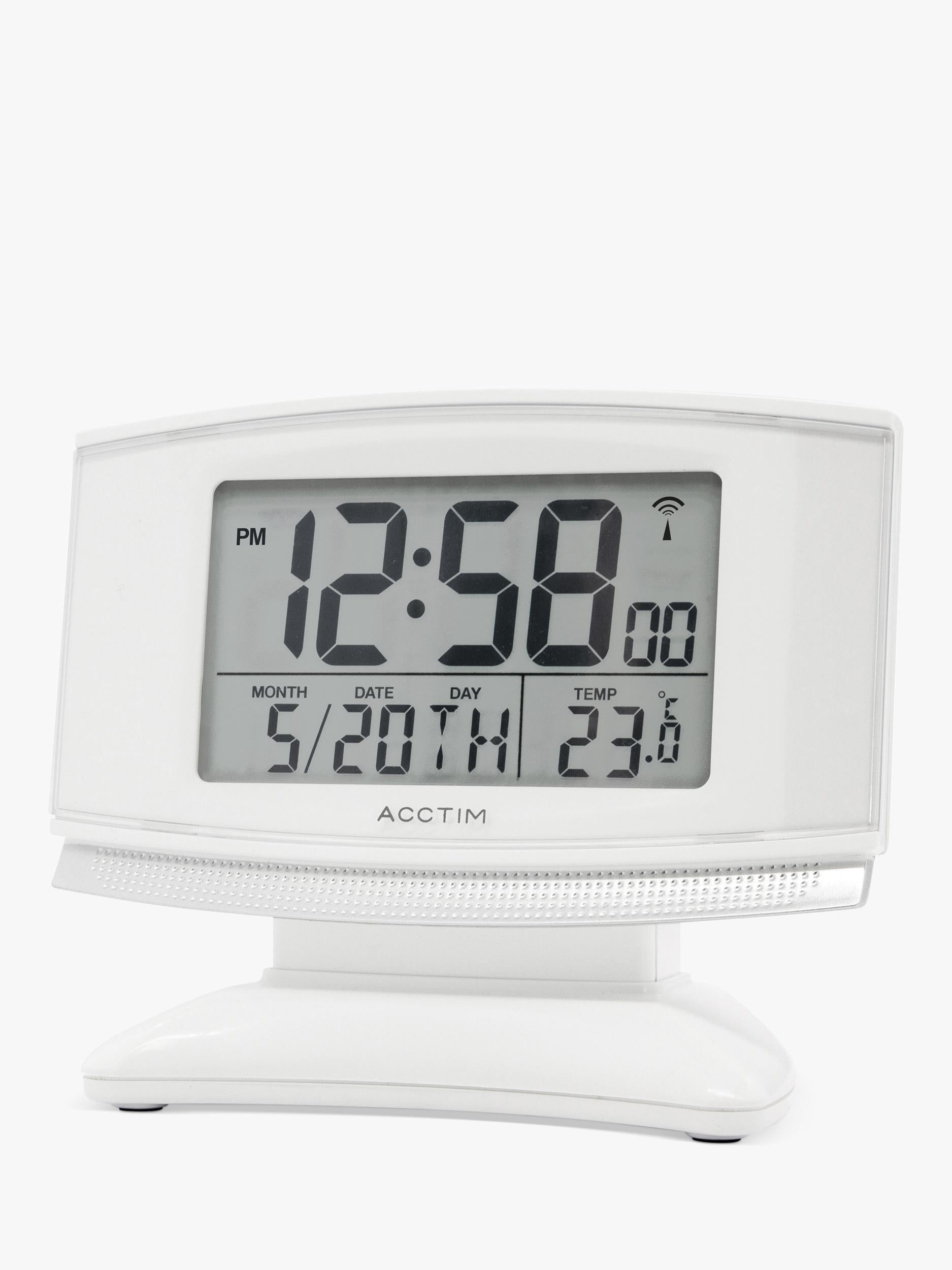 Acctim Integra 2 digital alarm clock white (British brand)