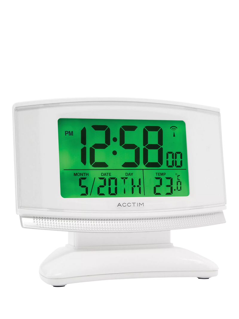 Acctim Integra 2 digital alarm clock white (British brand)
