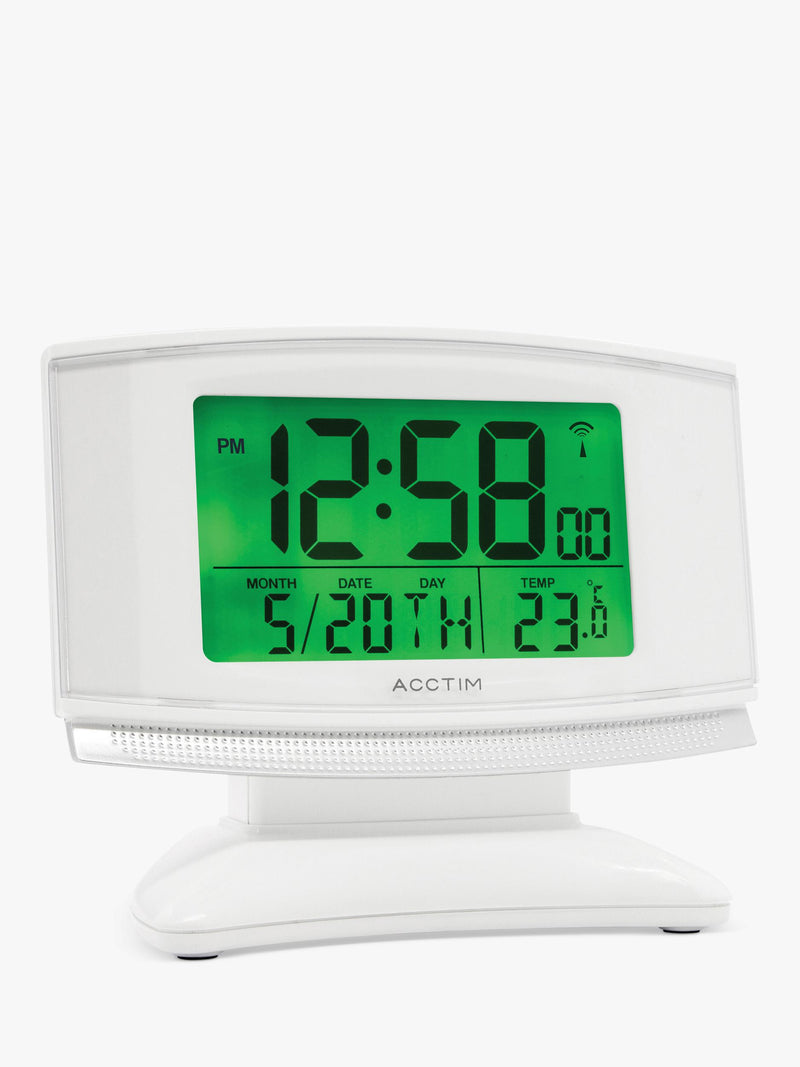 Acctim Integra 2 digital alarm clock white (British brand)
