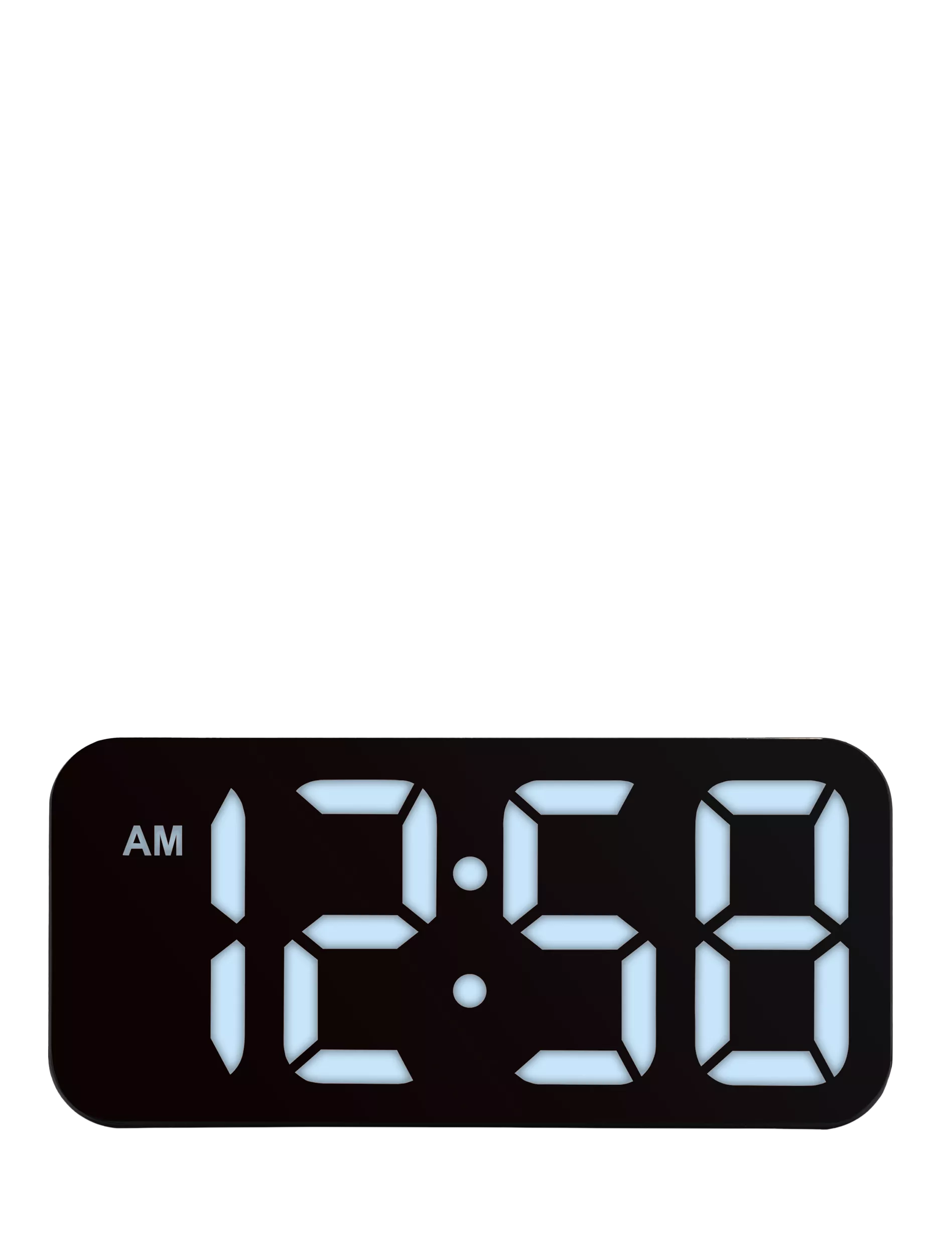 Acctim LED colour changing digital alarm clock black (British brand)