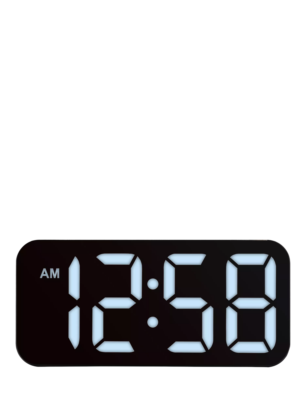 Acctim LED colour changing digital alarm clock black (British brand)