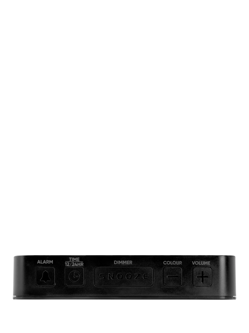 Acctim LED colour changing digital alarm clock black (British brand)