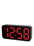 Acctim LED colour changing digital alarm clock black (British brand)