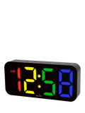 Acctim LED colour changing digital alarm clock black (British brand)