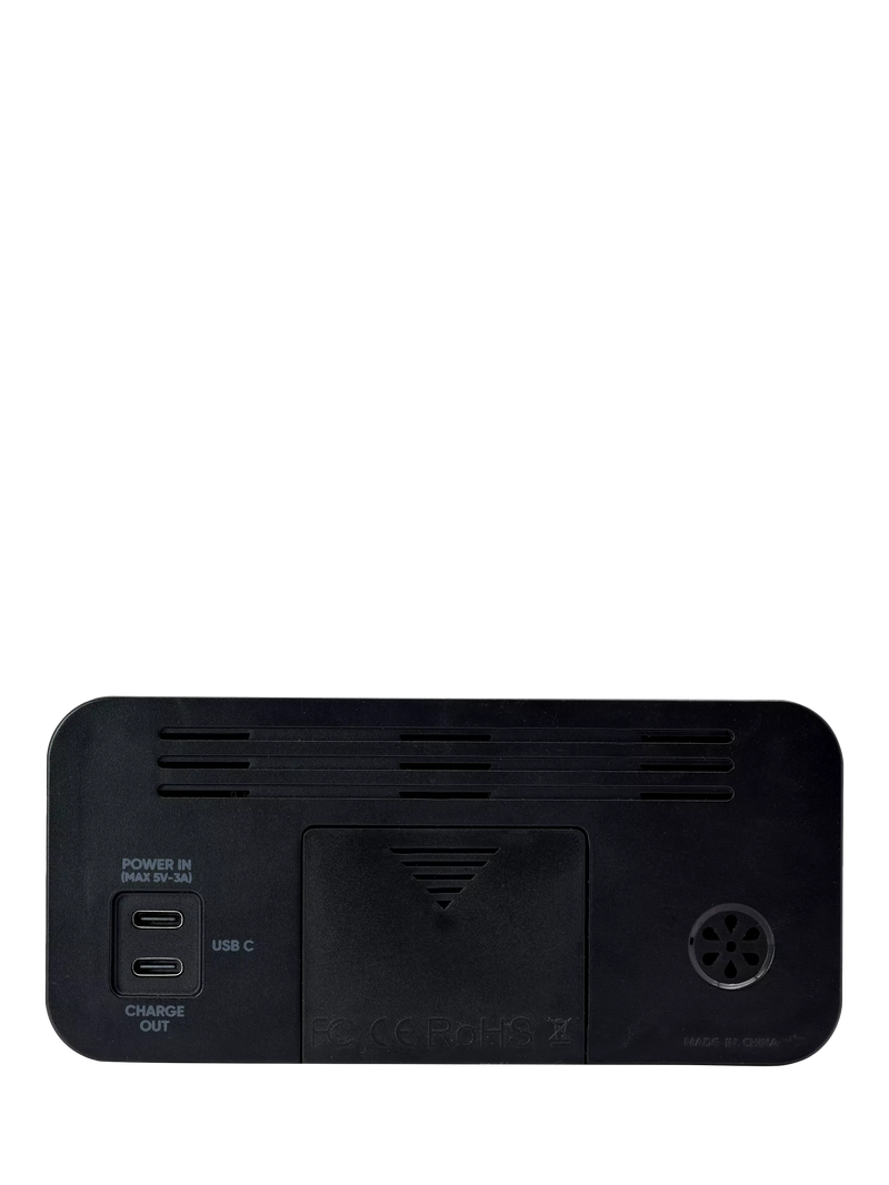 Acctim LED colour changing digital alarm clock black (British brand)