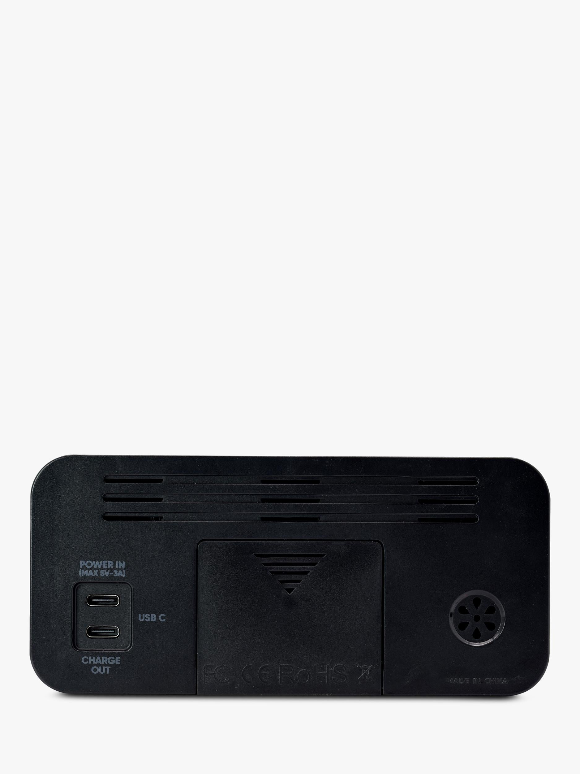 Acctim LED colour changing digital alarm clock black (British brand)