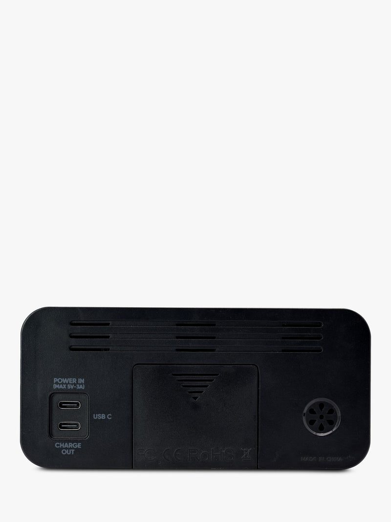 Acctim LED colour changing digital alarm clock black (British brand)