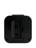 Acctim analogue square alarm clock black with luminous hands (British brand)