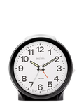 Acctim Emma Silent Sweep Analogue Alarm Clock in black - British product