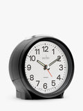 Acctim Emma Silent Sweep Analogue Alarm Clock in black - British product