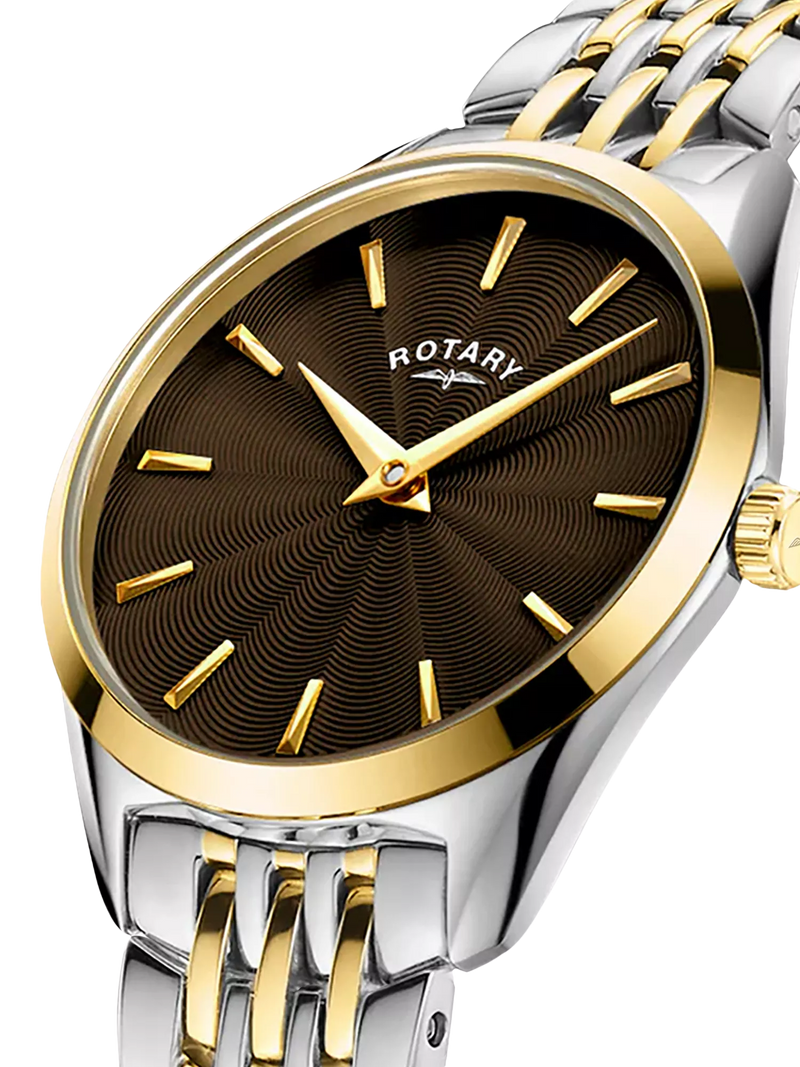 Rotary Ultra Slim women's watch 27mm brown dial (British brand)