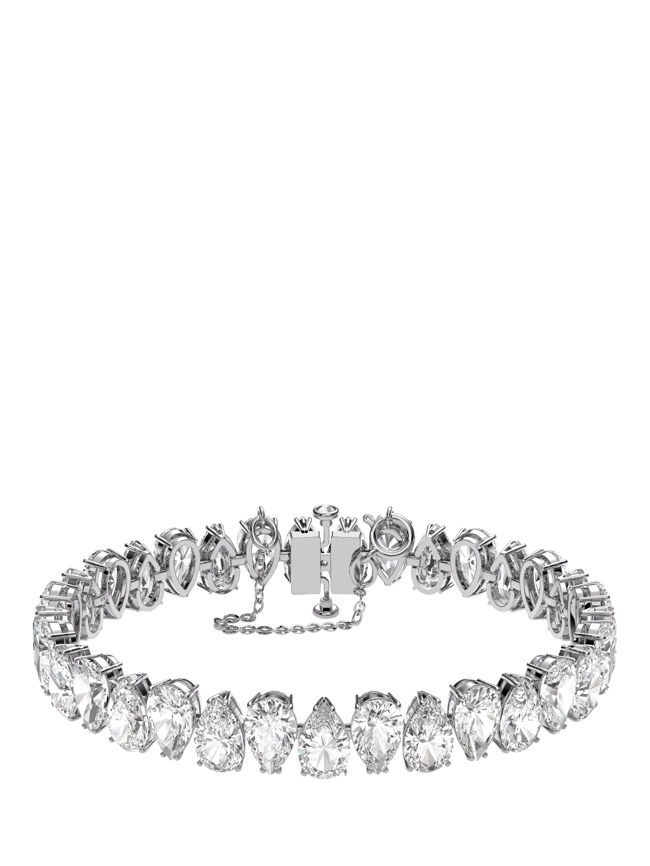 Swarovski pear cut crystal tennis bracelet silver - British product
