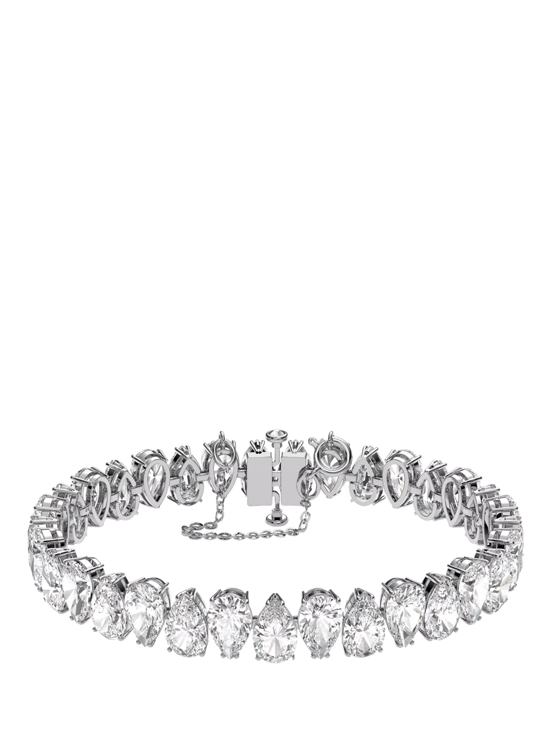 Swarovski pear cut crystal tennis bracelet silver - British product