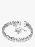 Swarovski pear cut crystal tennis bracelet silver - British product