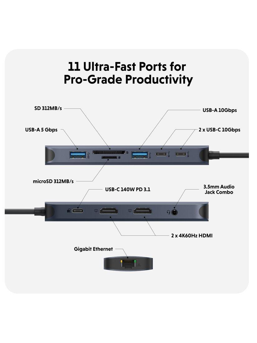 Targus USB-C hub 11 Port, imported from the UK