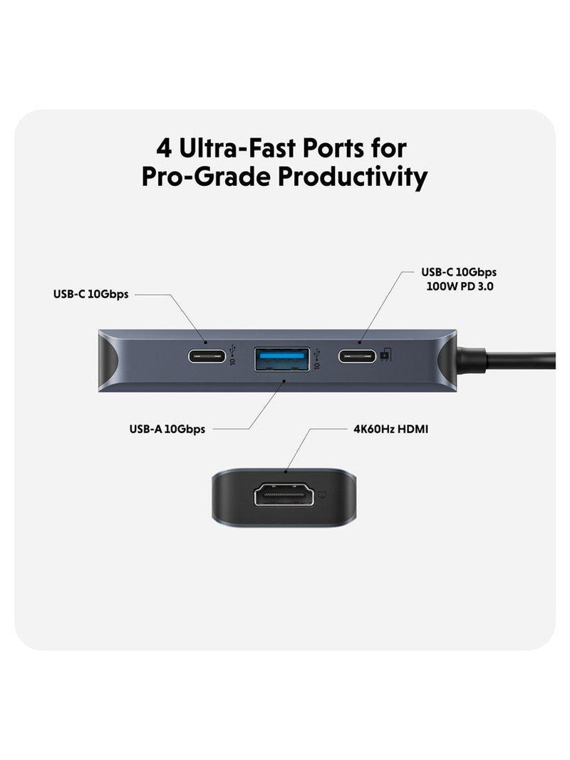 Targus HyperDrive Next 4 Port USB-C Hub, UK version