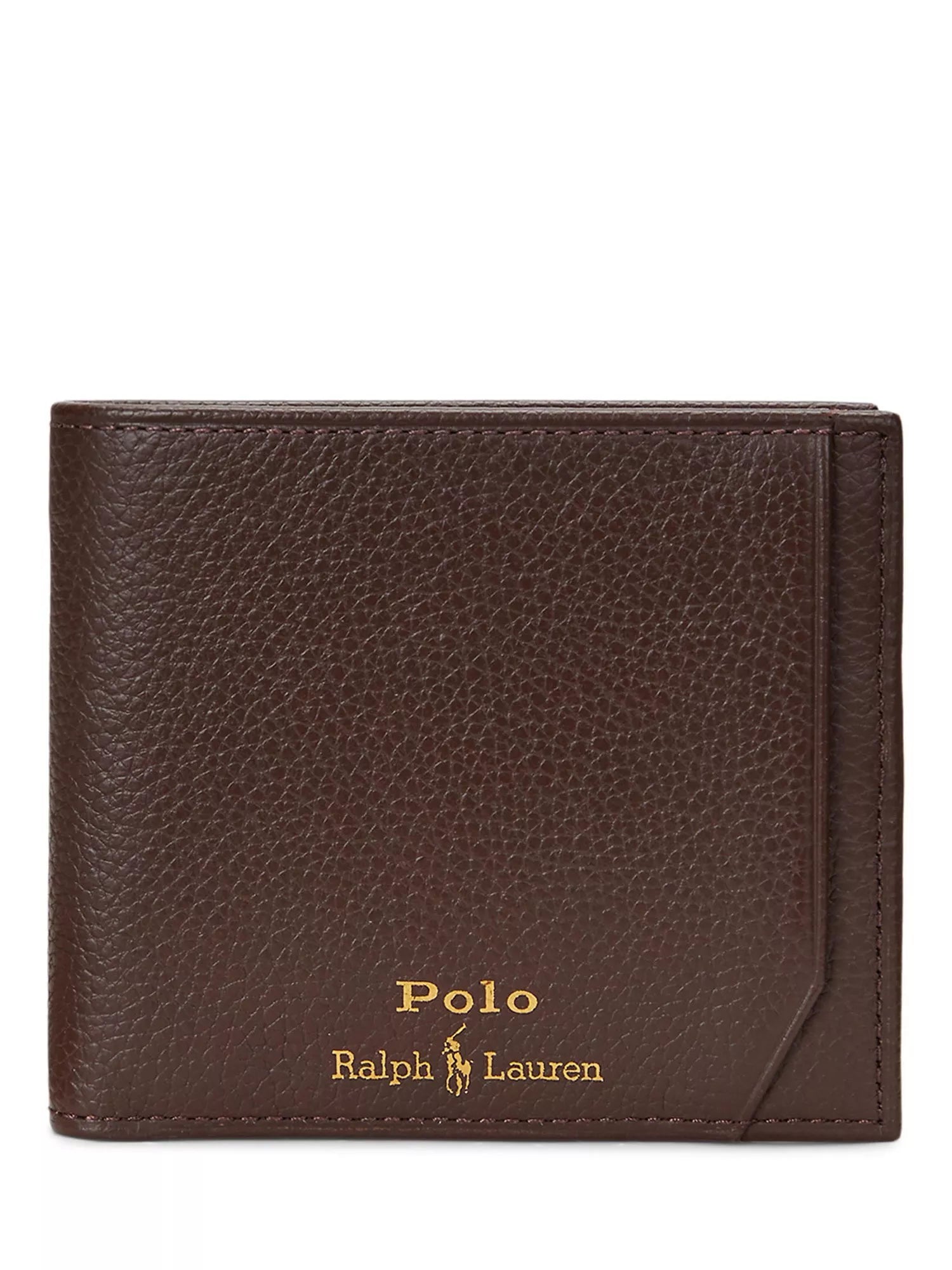 Ralph Lauren dark brown leather wallet foil logo - British product