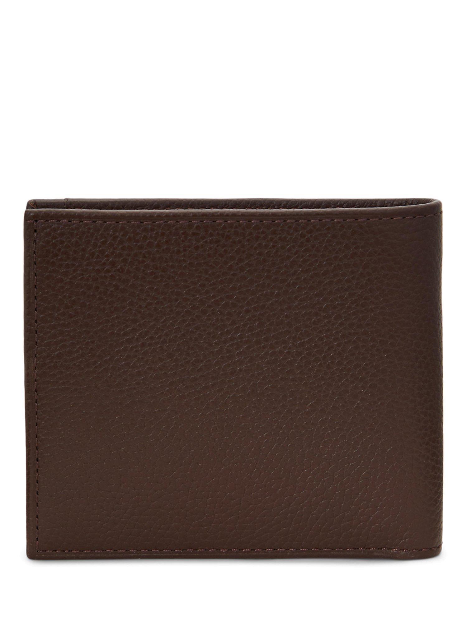 Ralph Lauren dark brown leather wallet foil logo - British product