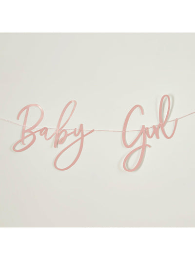 Bannière décorative rose pour fille pour baby shower