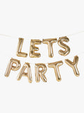 Gold Let's Party Balloon Garland with 16-inch Balloons