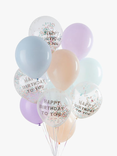 Pastellfarbene Latex-Luftballons, Set mit 12 Stück, 30 cm aufgeblasen für Geburtstagsfeiern