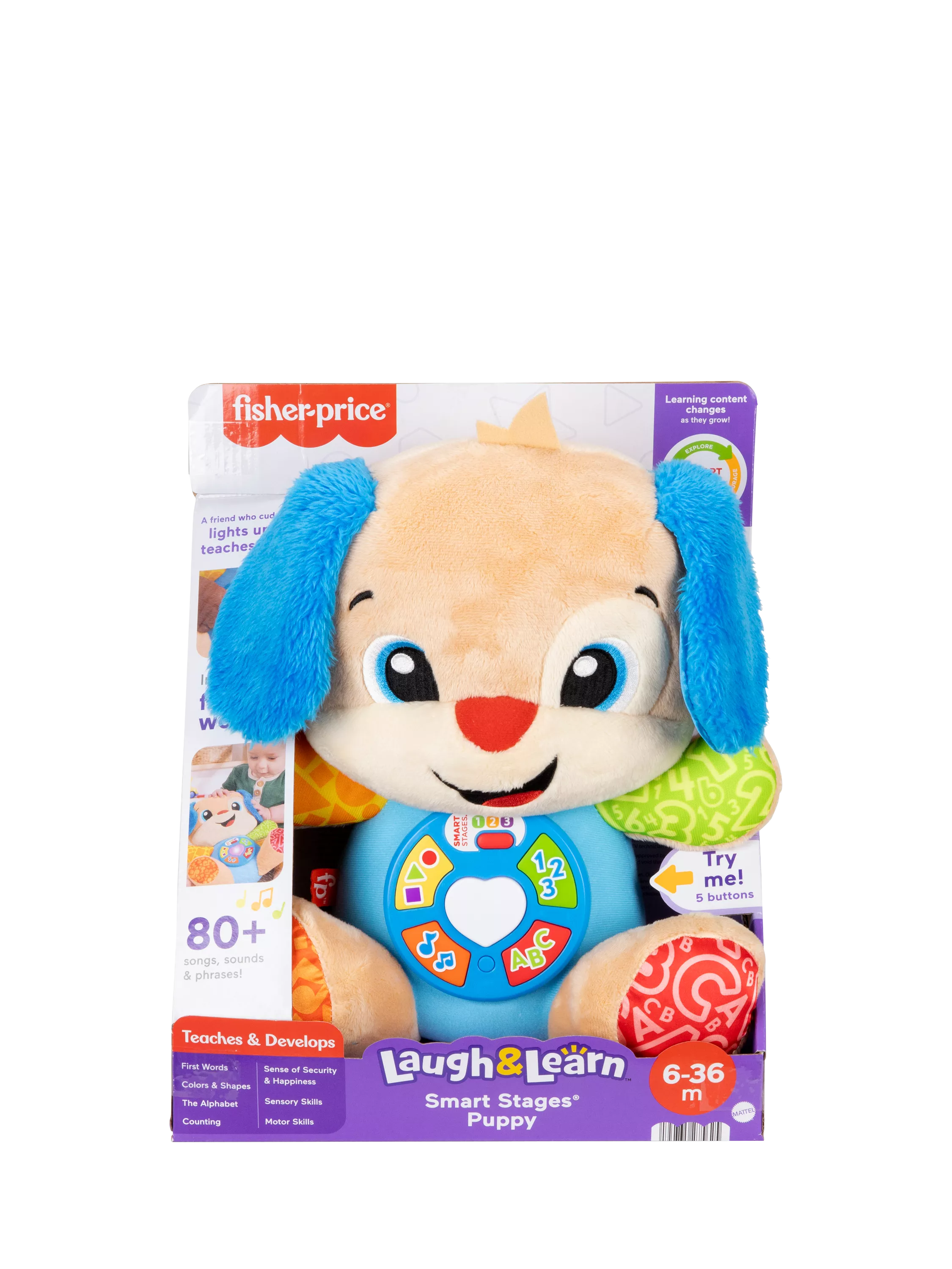 Fisher-Price Smart Stages Puppy plush musical toy - British product