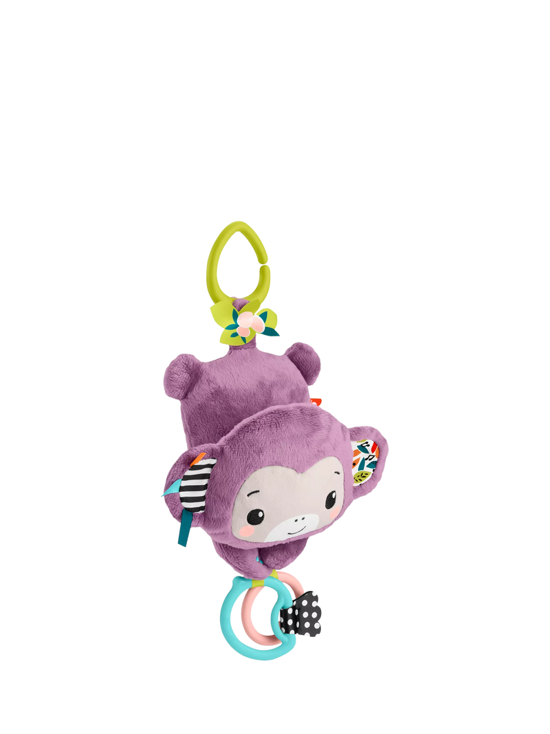Fisher-Price Purple Monkey baby activity stroller toy, UK version