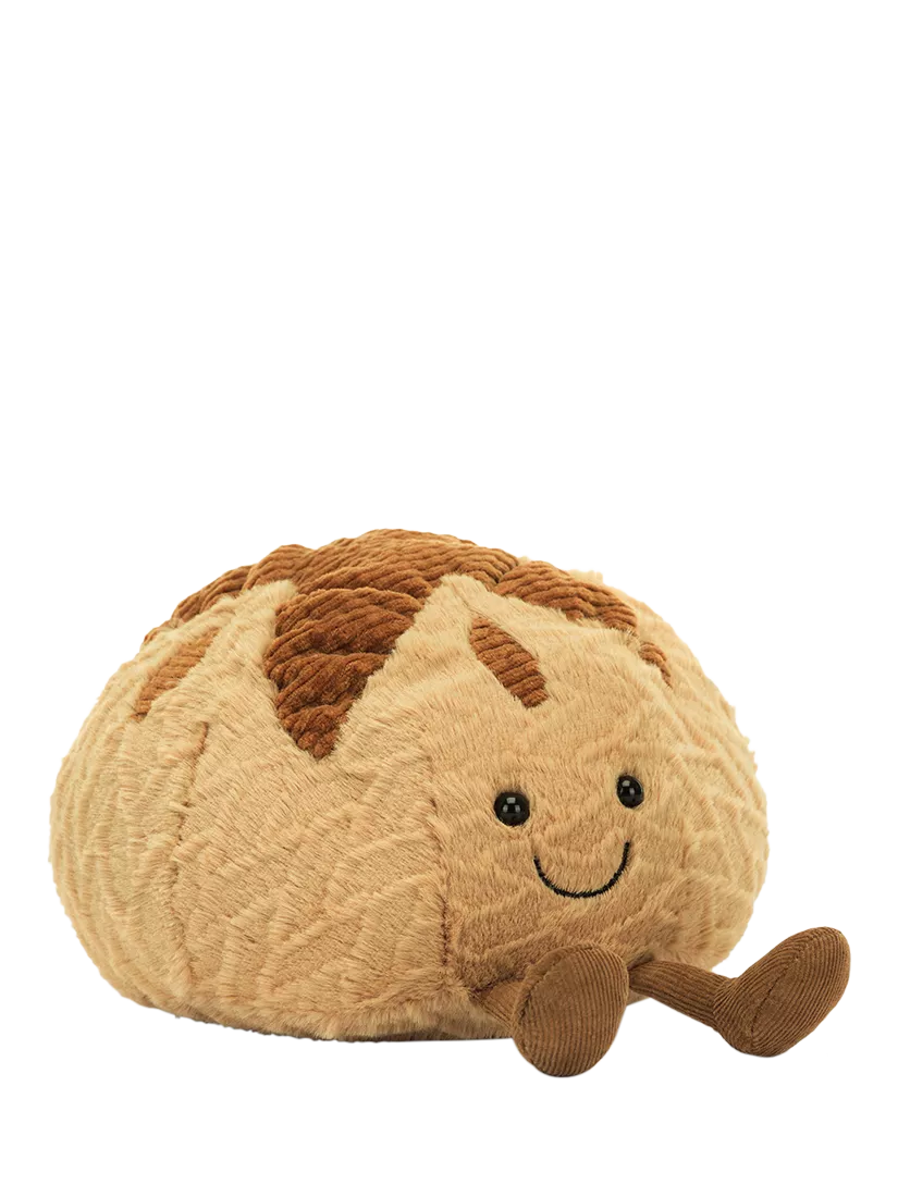 Sourdough Plush Soft Toy with Stitched Smile and Cord Legs