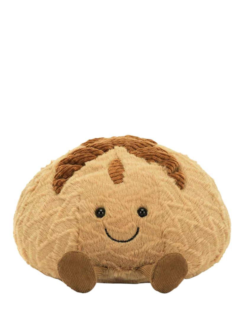 Sourdough Plush Soft Toy with Stitched Smile and Cord Legs