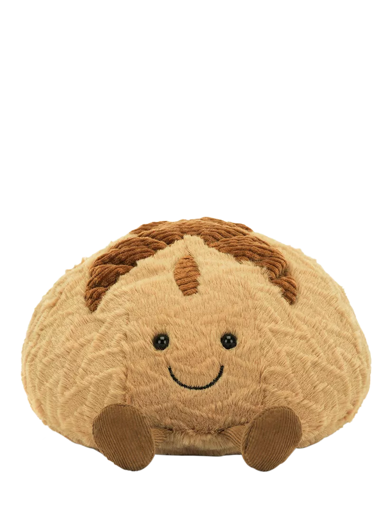 Sourdough Plush Soft Toy with Stitched Smile and Cord Legs