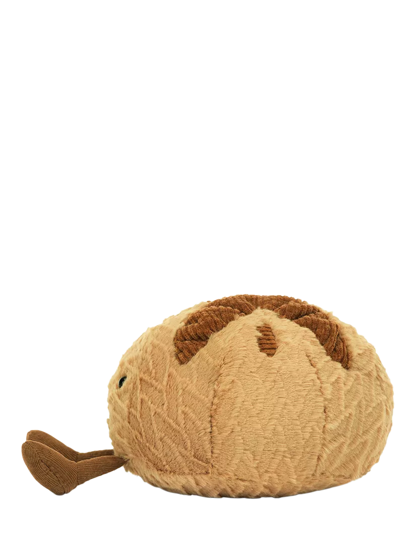Sourdough Plush Soft Toy with Stitched Smile and Cord Legs