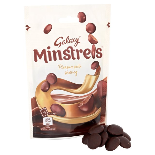 Galaxy Minstrels Milk Chocolate Buttons Pouch Bag   125g GOODS M&S   