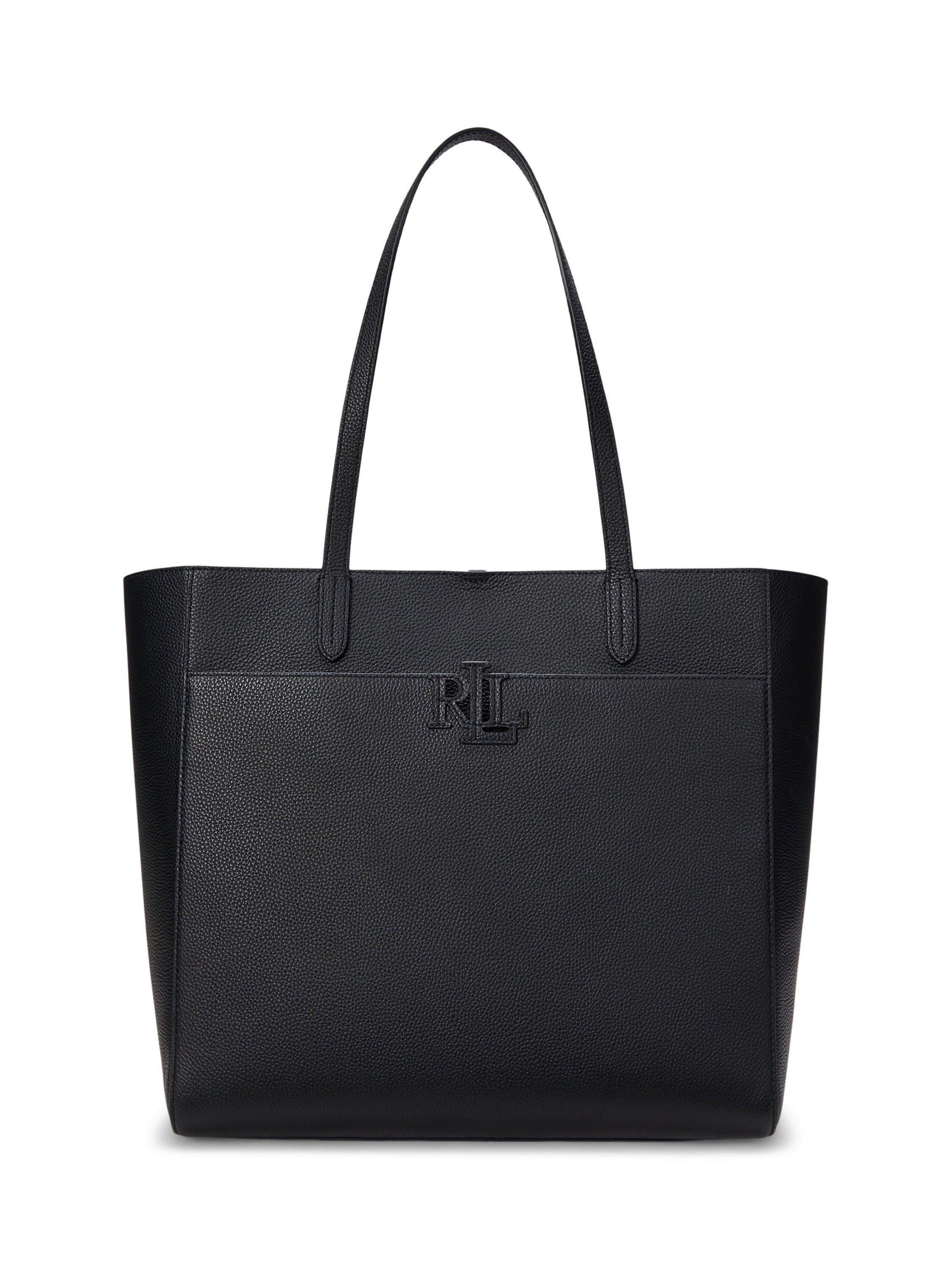 Ralph Lauren Cameryn large pebbled leather tote bag - British product