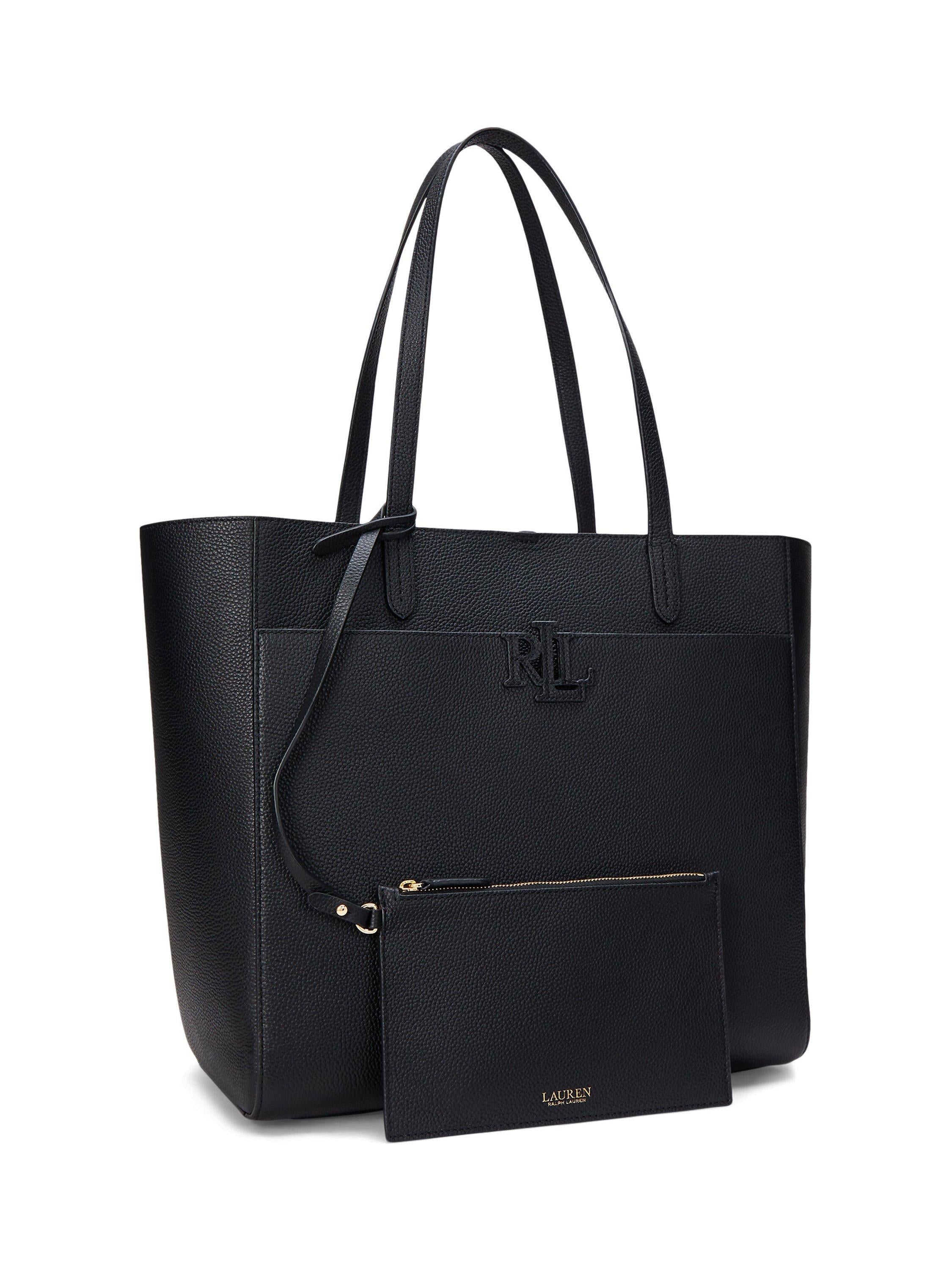 Ralph Lauren Cameryn large pebbled leather tote bag - British product
