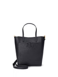 Lauren Ralph Lauren Cameryn Small Pebbled Leather Tote Bag, Black